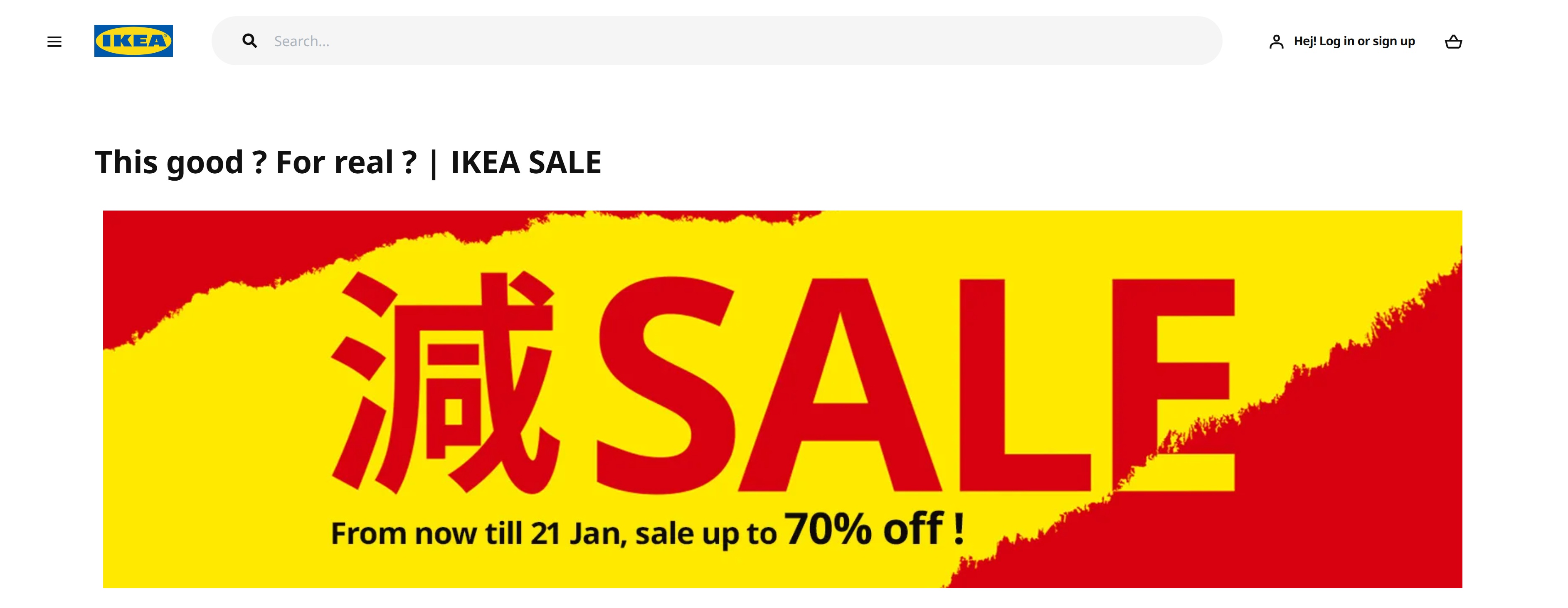 Ikea Sale 70% off
